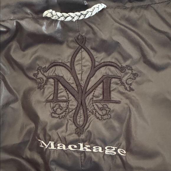 Mackage Puffer Jacket, leather, wool Trim Size M - Picture 15 of 17